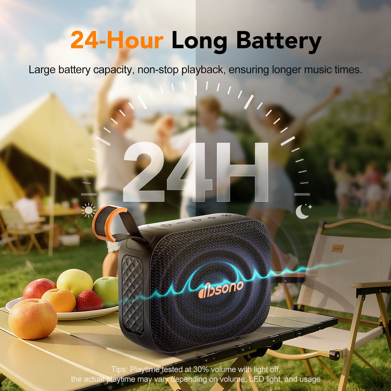 DBsono Portable Bluetooth Speaker Waterproof Gift: Birthday Christmas White Elephant Gifts Stocking Stuffers for Adults Teens Women Men, IPX5 HD Sound Up to 24H Playtime, Cool Tech for Boys Girls-Black