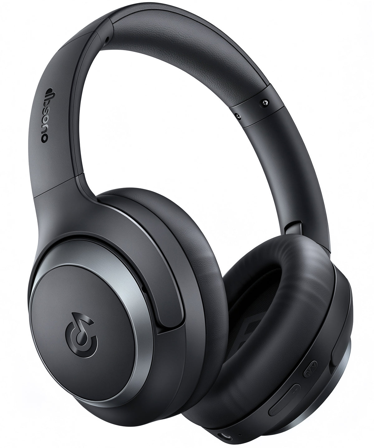 Hybrid Active Noise Cancelling Headphones:Wireless Bluetooth Over Ear Black Memory Foam Comfort,120H Playtime,Multipoint Connection,Transparency Mode,Clear Calls,Work Travel Commute & Focus
