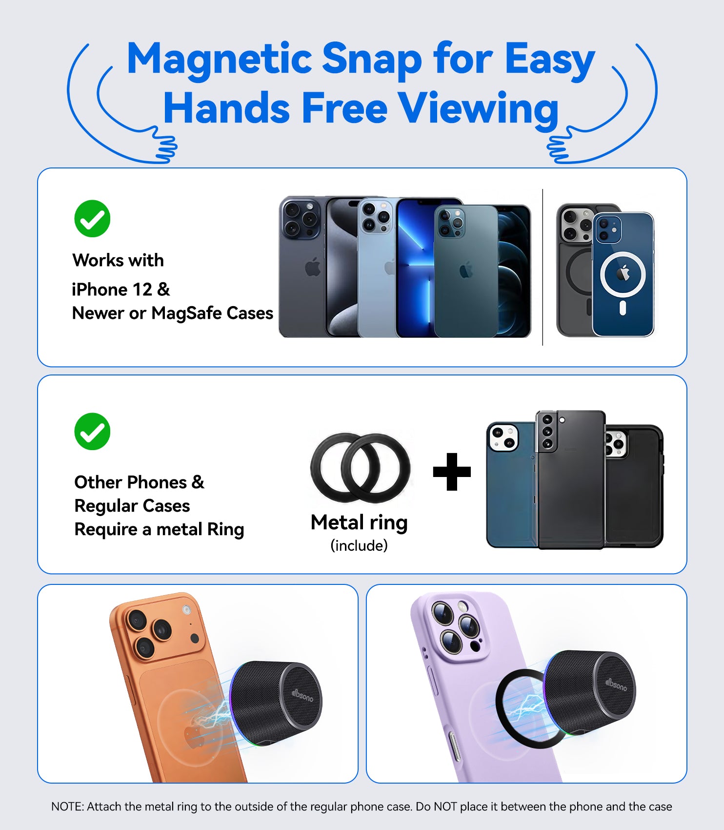 Small Bluetooth Speaker Gifts for Teens: Graduation for Him Her, 3 in 1 Portable Magnetic Speaker with 9-Mode Lights, Waterproof Phone Stand for Desk, Birthday Gadget for Boys Girls