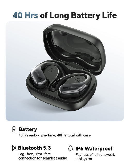 DBsono Bluetooth Headphones Wireless Earbuds for Gifts: Stocking Stuffers White Elephant Gifts for Men Women, Waterproof 40H Playtime Ear Buds with Earhooks, Gifts for Teens Adults Boy Girls Trendy Stuff