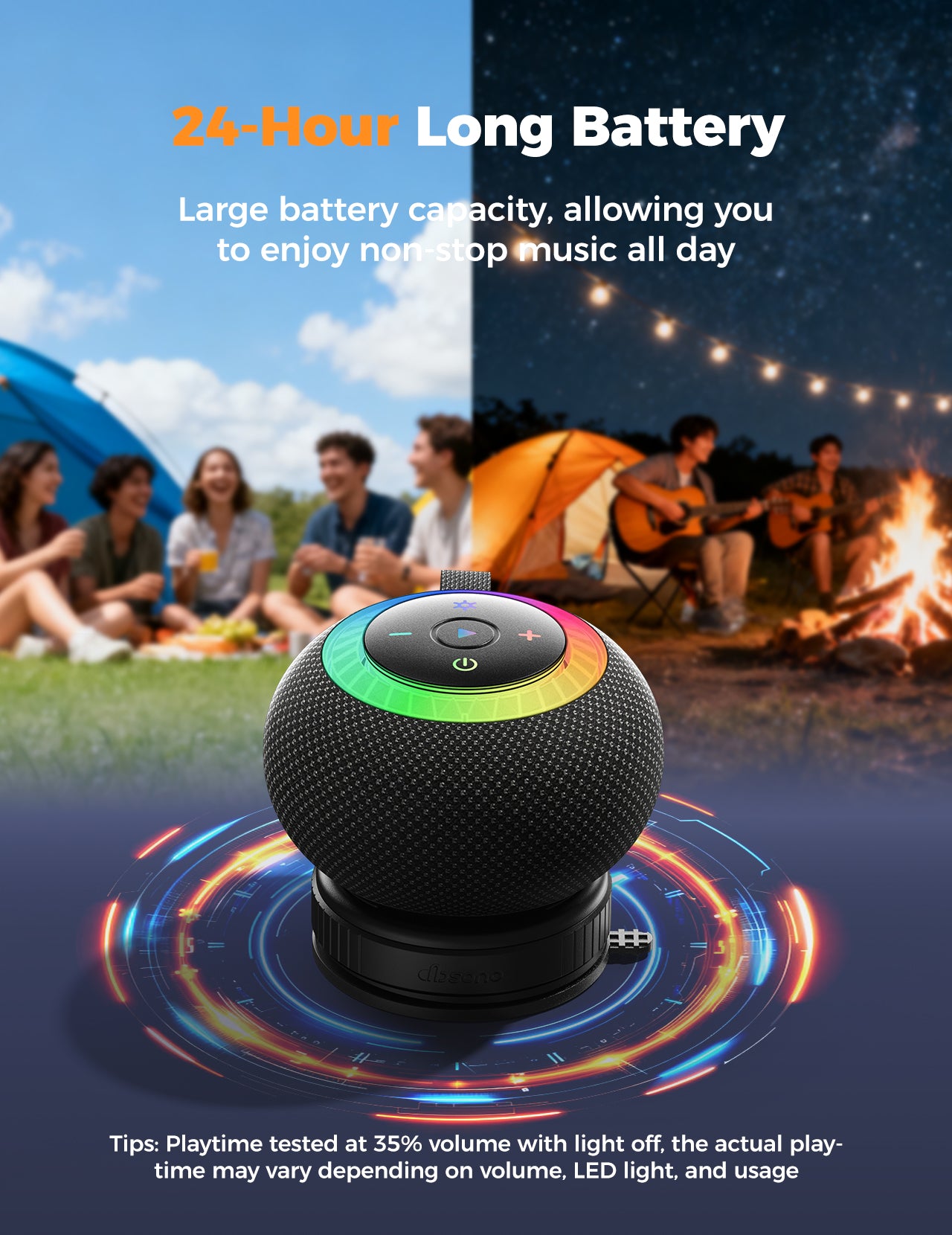 DBsono Stocking Stuffers for Men Teens Boys : Birthday Christmas White Elephant Gifts for Adults Women Girl Trendy Stuff, Shower Speaker Bluetooth Waterproof IPX7 Loud with Suction Cup, Cool Gadgets-Black