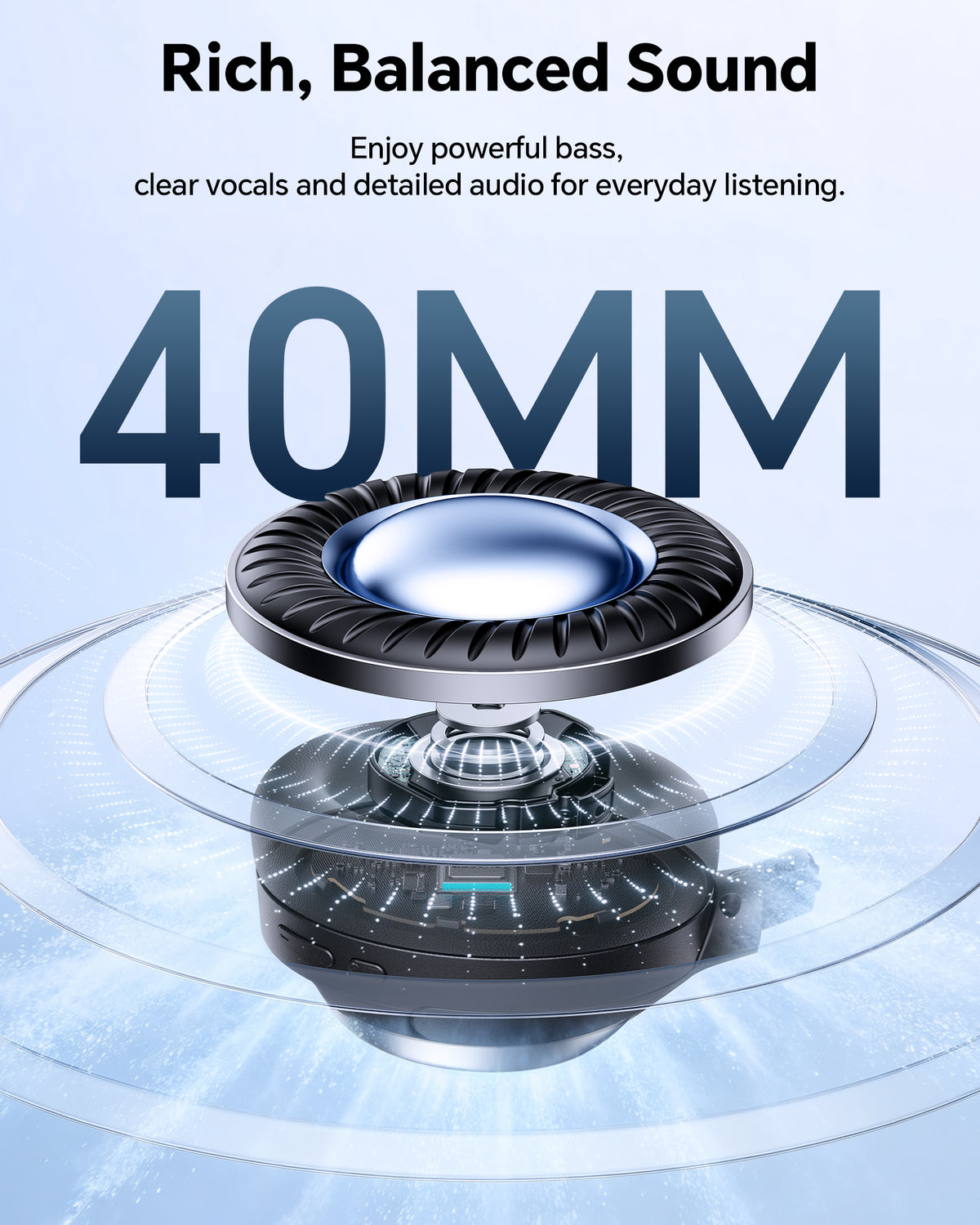 Hybrid Active Noise Cancelling Headphones:Wireless Bluetooth Over Ear Black Memory Foam Comfort,120H Playtime,Multipoint Connection,Transparency Mode,Clear Calls,Work Travel Commute & Focus