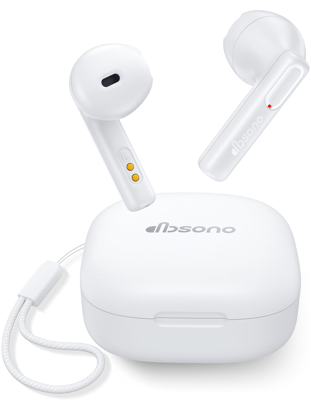 DBsono Wireless Earbuds Stocking Stuffers for Teens: Bluetooth Headphones Lightweight 25H Playtime Ear Buds with Mic, White Elephant Gifts for Adults Men Women, Waterproof Earphones for Android/iOS Phone