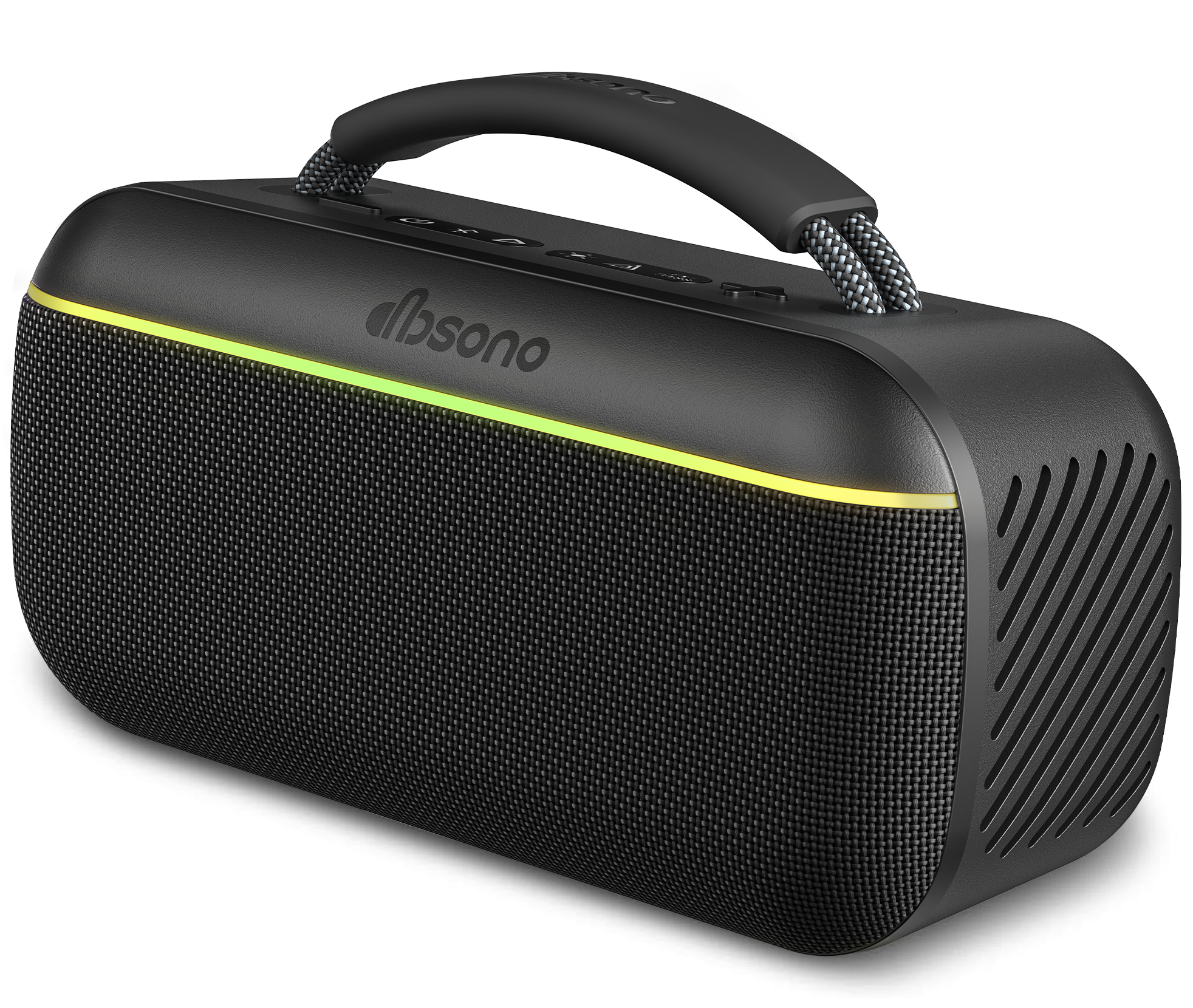 dbsono Portable Bluetooth Speaker Wireless: 100W(Peak) SoundPulse 2.0 with BassBoost, Waterproof Loud Party Speakers, Unlimited Pairing, TWS for Outdoor/Indoor, Beach Vacation Essential, Black