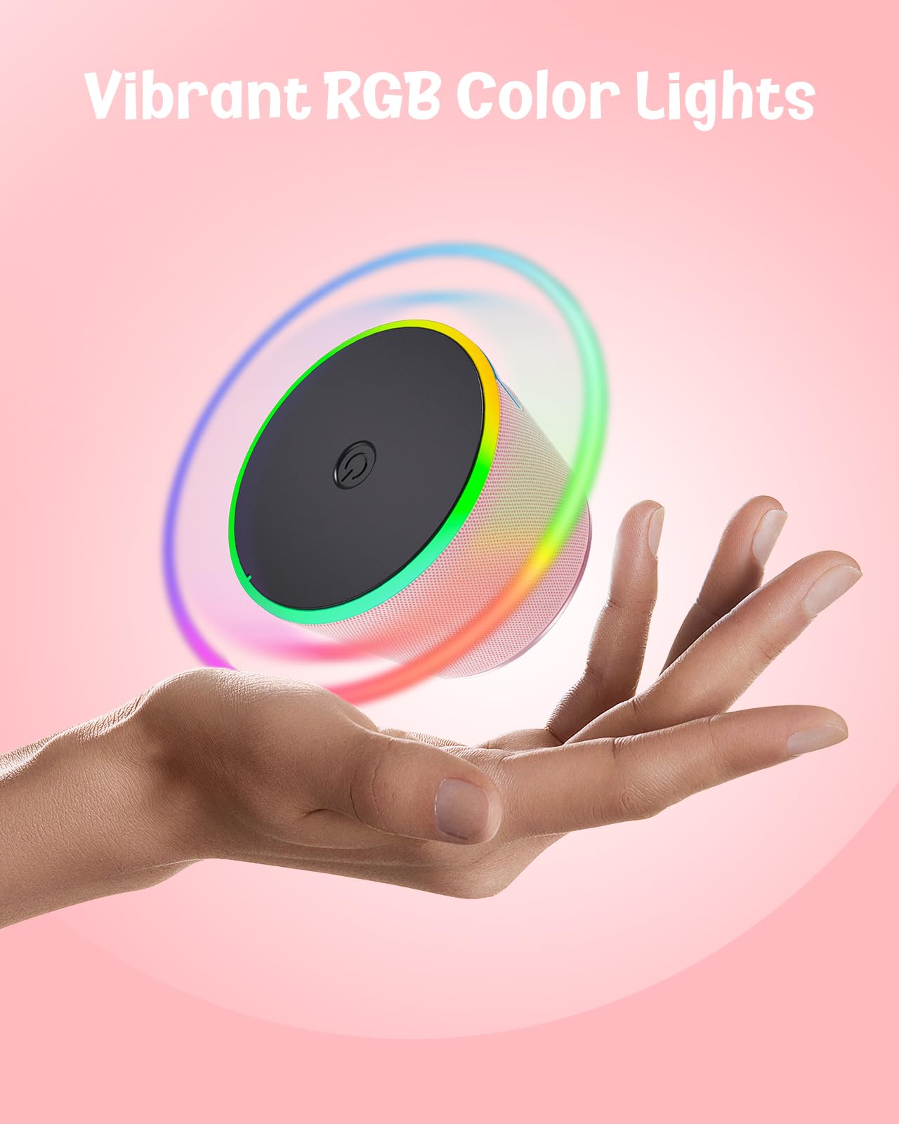 dbsono Small Portable Bluetooth Speaker - Teacher Appreciation & Graduation Gifts, 3-in-1 Magnetic Phone Stand Speaker with Color Changing Lights, Waterproof Cool Gadgets for Men Teen Boys