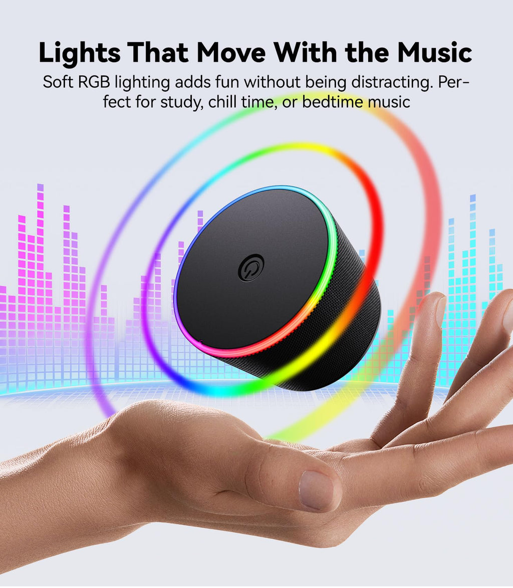 dbsono Small Portable Bluetooth Speaker - Teacher Appreciation & Graduation Gifts, 3-in-1 Magnetic Phone Stand Speaker with Color Changing Lights, Waterproof Cool Gadgets for Men Teen Boys