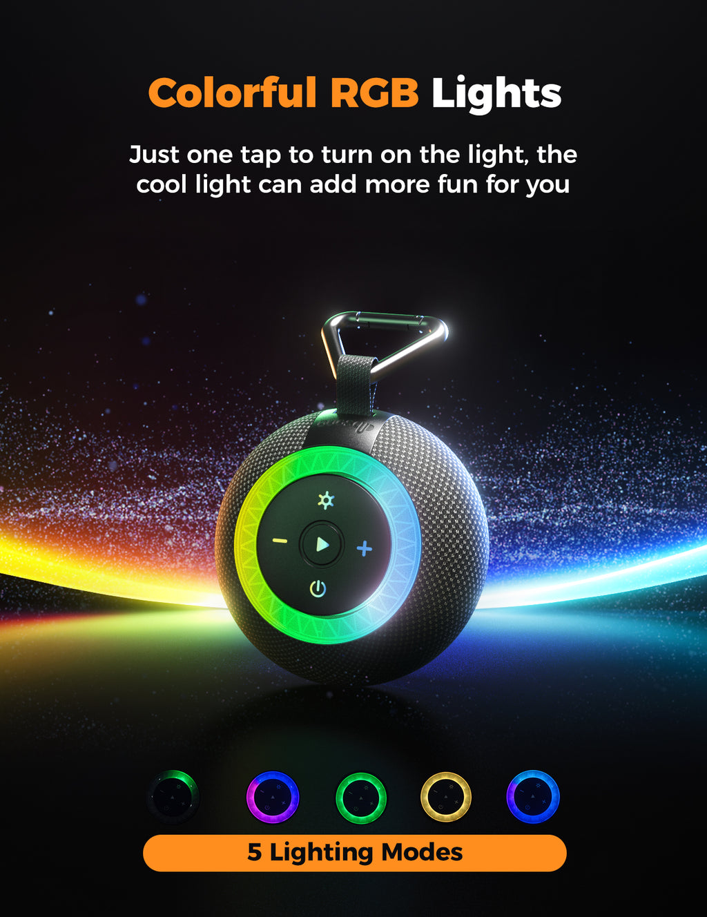 DBsono Stocking Stuffers for Men Teens Boys : Birthday Christmas White Elephant Gifts for Adults Women Girl Trendy Stuff, Shower Speaker Bluetooth Waterproof IPX7 Loud with Suction Cup, Cool Gadgets-Black