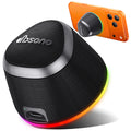 Portable Speaker Phone Stand Gifts:Birthday Graduation Mini Gifts for Him Her, 2 in 1 Magnetic Bluetooth Speakers, Loud Sound IPX5 Waterproof, 9 Light Modes, TWS, Home/Office/Travel Essentials-Black