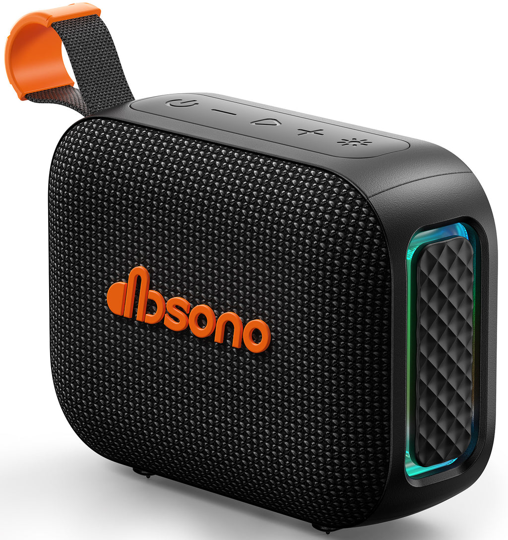 Portable Bluetooth Speaker Waterproof Gift: IPX5 HD Sound Up to 24H Playtime, TWS Pairing, Wireless Speakers with Lights, Travel Beach Essentials Birthday Gifts for Men Women Boys Girls-Black