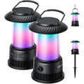Outdoor Speakers House Warming Gifts New Home: 30W Dual Bluetooth Speakers with 360° LED Lights&Solar Charging|Multi-Sync up to 100 Speakers|IPX7 Waterproof|20H Playtime|Lanterns for Patio/Pool/Party
