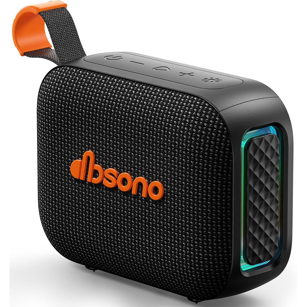 Portable Bluetooth Speaker Waterproof Gift: IPX5 HD Sound Up to 24H Playtime, TWS Pairing, Wireless Speakers with Lights, Travel Beach Essentials Birthday Gifts for Men Women Boys Girls-Black