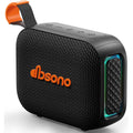 Portable Bluetooth Speaker Waterproof Gift: IPX5 HD Sound Up to 24H Playtime, TWS Pairing, Wireless Speakers with Lights, Travel Beach Essentials Birthday Gifts for Men Women Boys Girls-Black