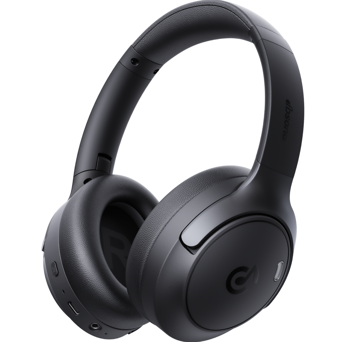 dbsono Hybrid Active Noise Cancelling Headphones:Over-Ear Headphone Black Lightweight Comfort,120H Playtime,Bluetooth,Multipoint Connection,Transparency Mode,Clear Calls,Work Travel Commute & Focus