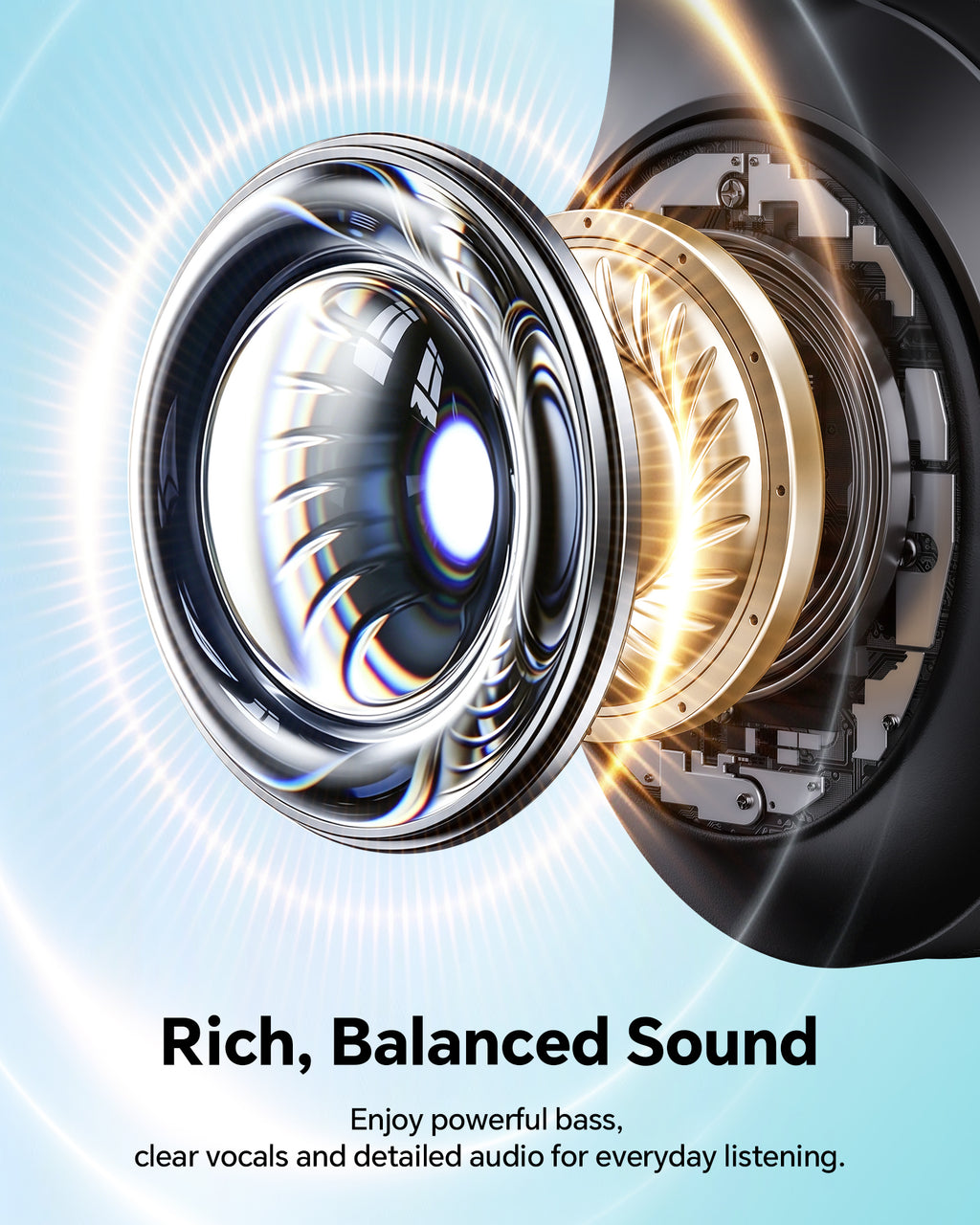 dbsono Hybrid Active Noise Cancelling Headphones:Over-Ear Headphone Black Lightweight Comfort,120H Playtime,Bluetooth,Multipoint Connection,Transparency Mode,Clear Calls,Work Travel Commute & Focus